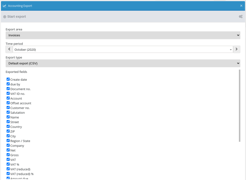 Backend Manual Export
