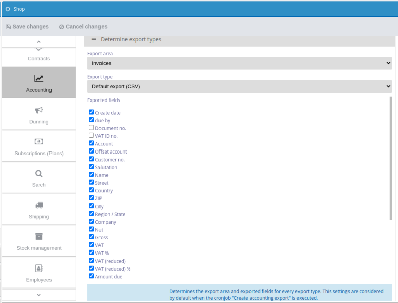 Backend Settings 2