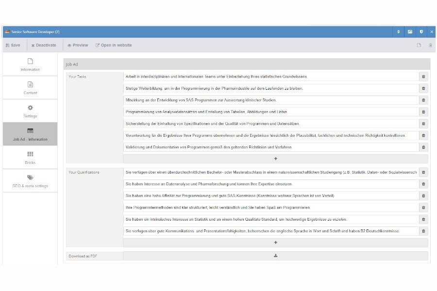 job ad settings job ad settings